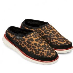COLE HAAN Women’s Generation ZEROGRAND Dweller Slip-On Black/Tan Leopard NWOT